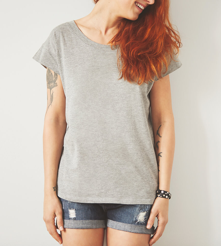 Grey Blank Tshirt - Image 2