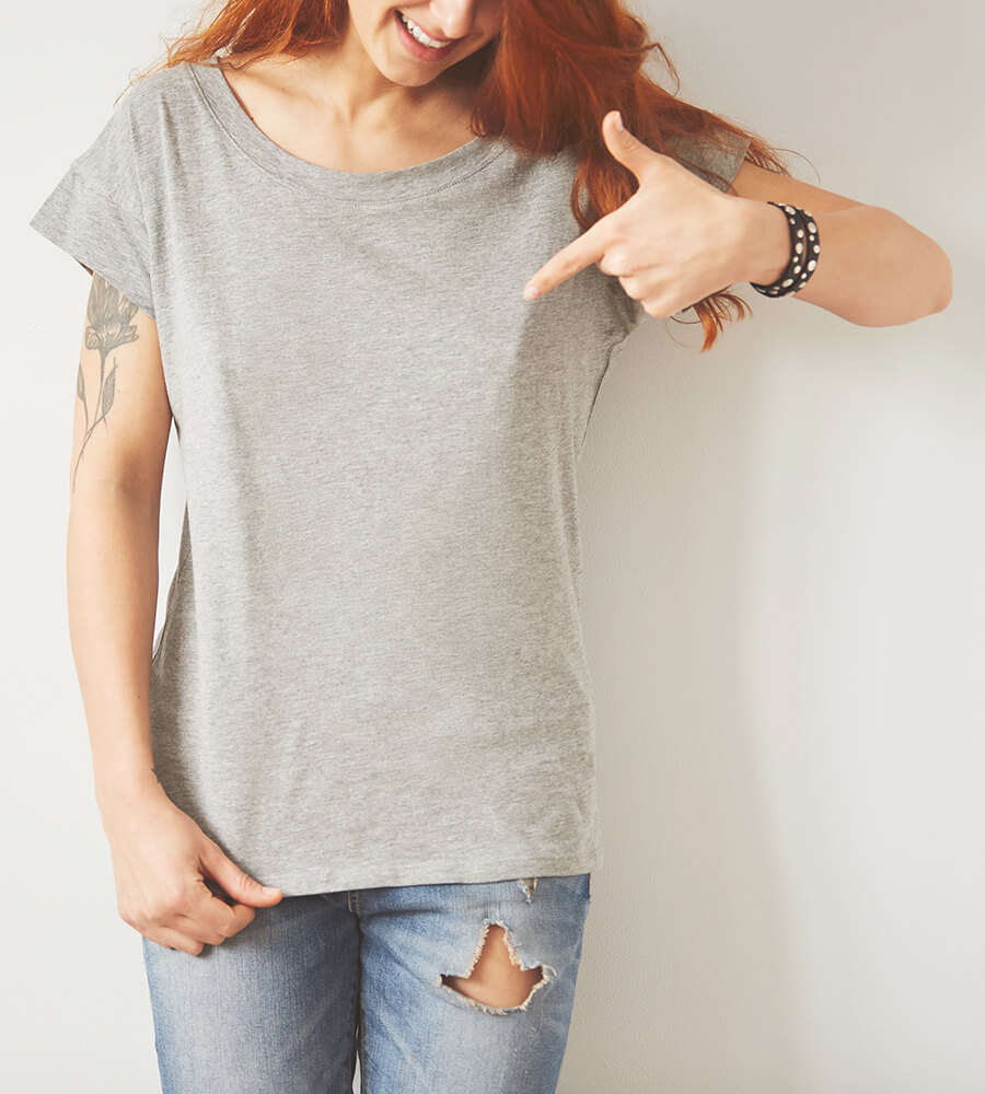 Grey Blank Tshirt - Image 3